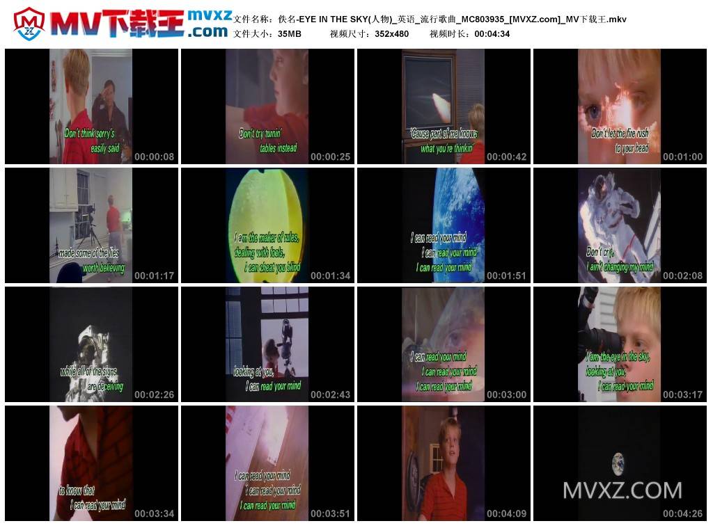 佚名-EYE IN THE SKY(人物)_英语_流行歌曲_MC803935